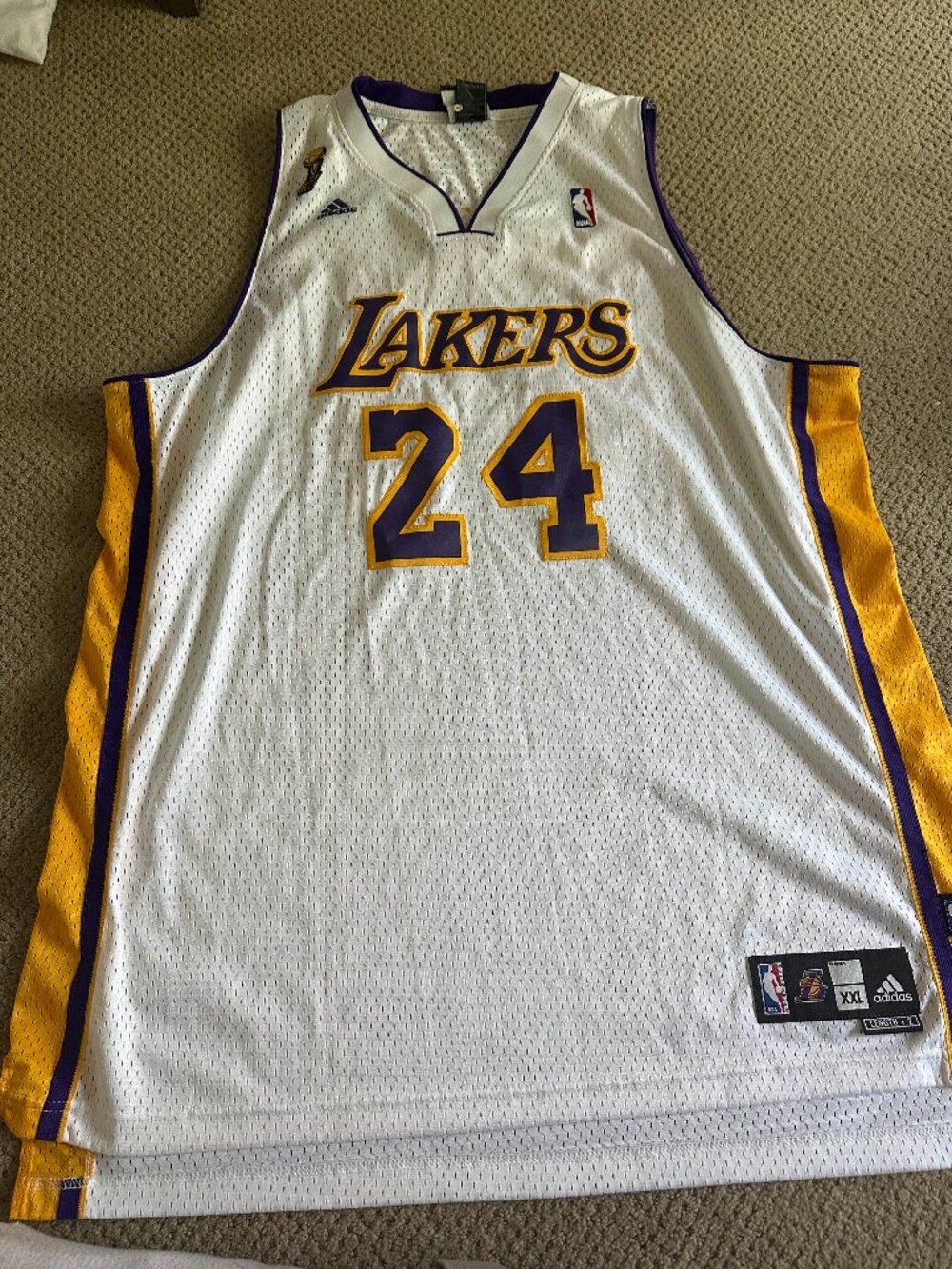 Kobe Bryant #24 Lakers Jersey White NBA Men’s XXL